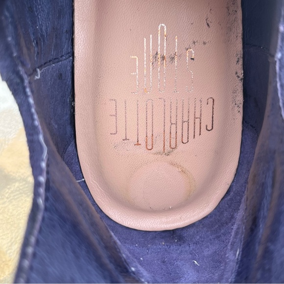 Charlotte Stone Blue Suede Ankle Booties - Picture 9 of 12